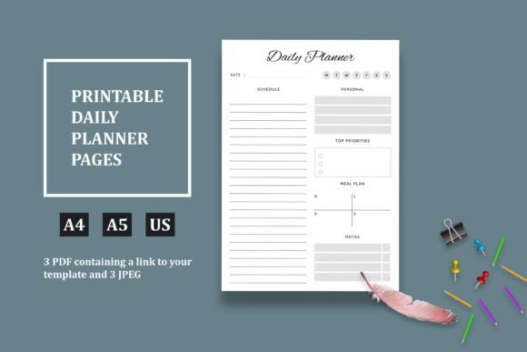 Download Editable Daily Planner Sheet Vol.7 - Premium Resources