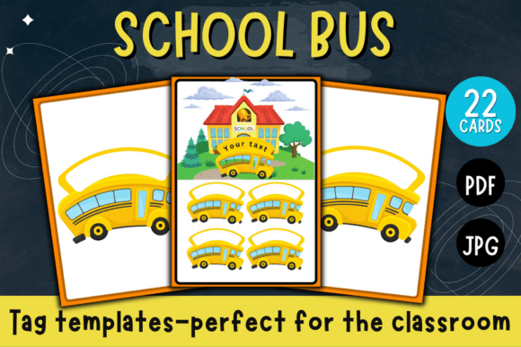 Download Bus School Tag Templates-Perfect for the - Tag templates Collection