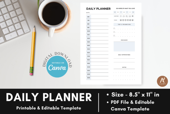 Download Editable Daily Planner Template - 2024 - Editable daily planner Collection