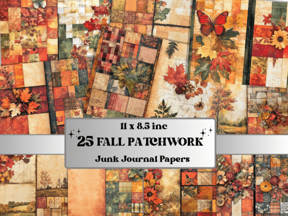 Download Autumn Patchwork Mixed Media Paper - Atc Collection
