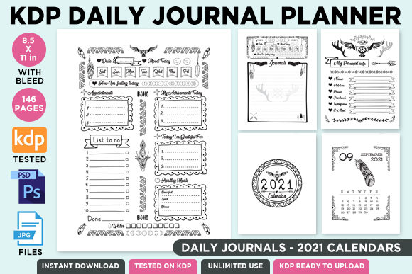 Download KDP Editable Daily Journal Planner Vol.2 - Premium Resources