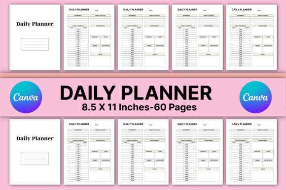 Download Editable Daily Planner Canva Template - Premium Resources