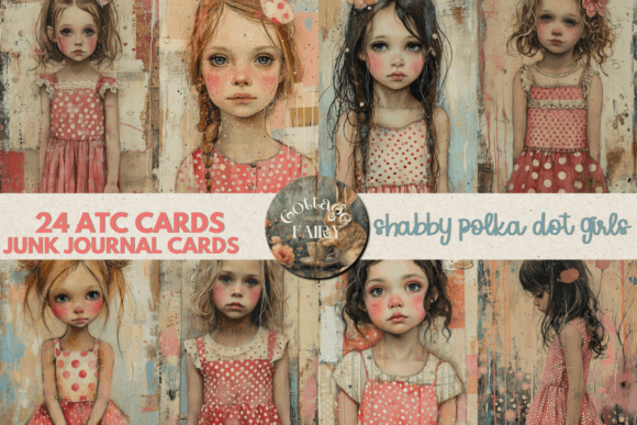 Download Rustic Polka Dot Girl ATC Journal Cards - Atc Collection
