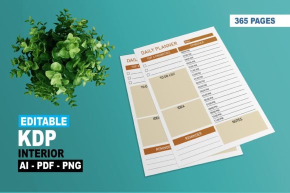 Download KDP Editable Daily Planner - Premium Bundle