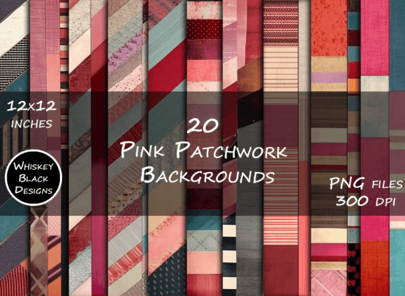 Download Pink Patchwork BoHo Background Papers - Atc Collection