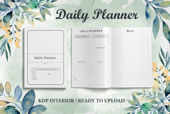Download Editable Daily Planner KDP Interior’s - Premium Resources